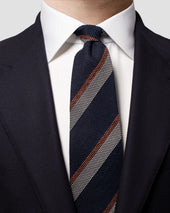 Striped Silk Blend Grenadine Tie