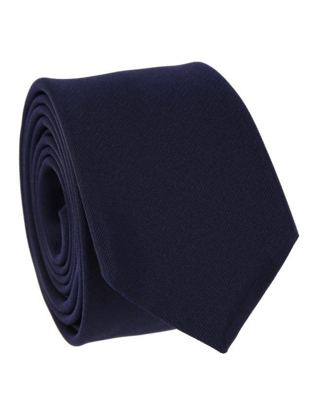 Dark blue tie in silk Côme