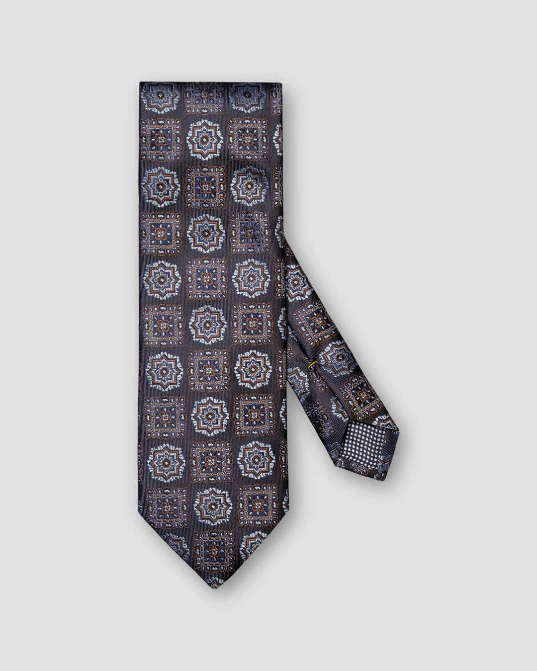 Dark Medallion Woven Silk Tie