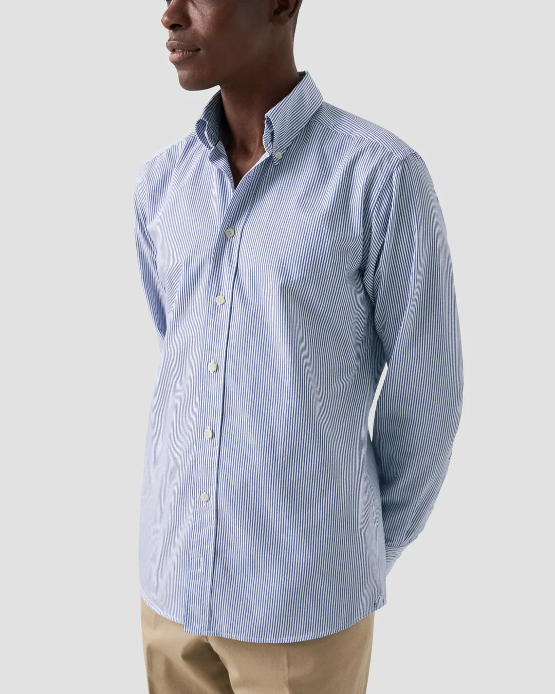 Dark Blue Twill Shirt Eton