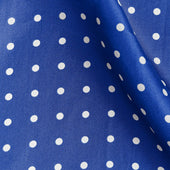 Dark White Medium Spot Silk Pocket Square