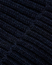 Navy Wool Beanie