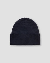 Navy Wool Beanie