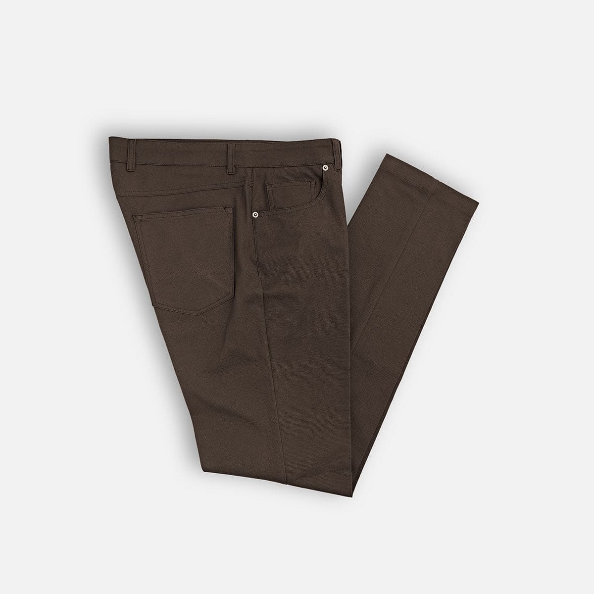 Dark Brown 5 Pocket Cotton Jeans