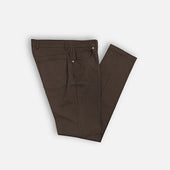 Dark Brown 5 Pocket Cotton Jeans