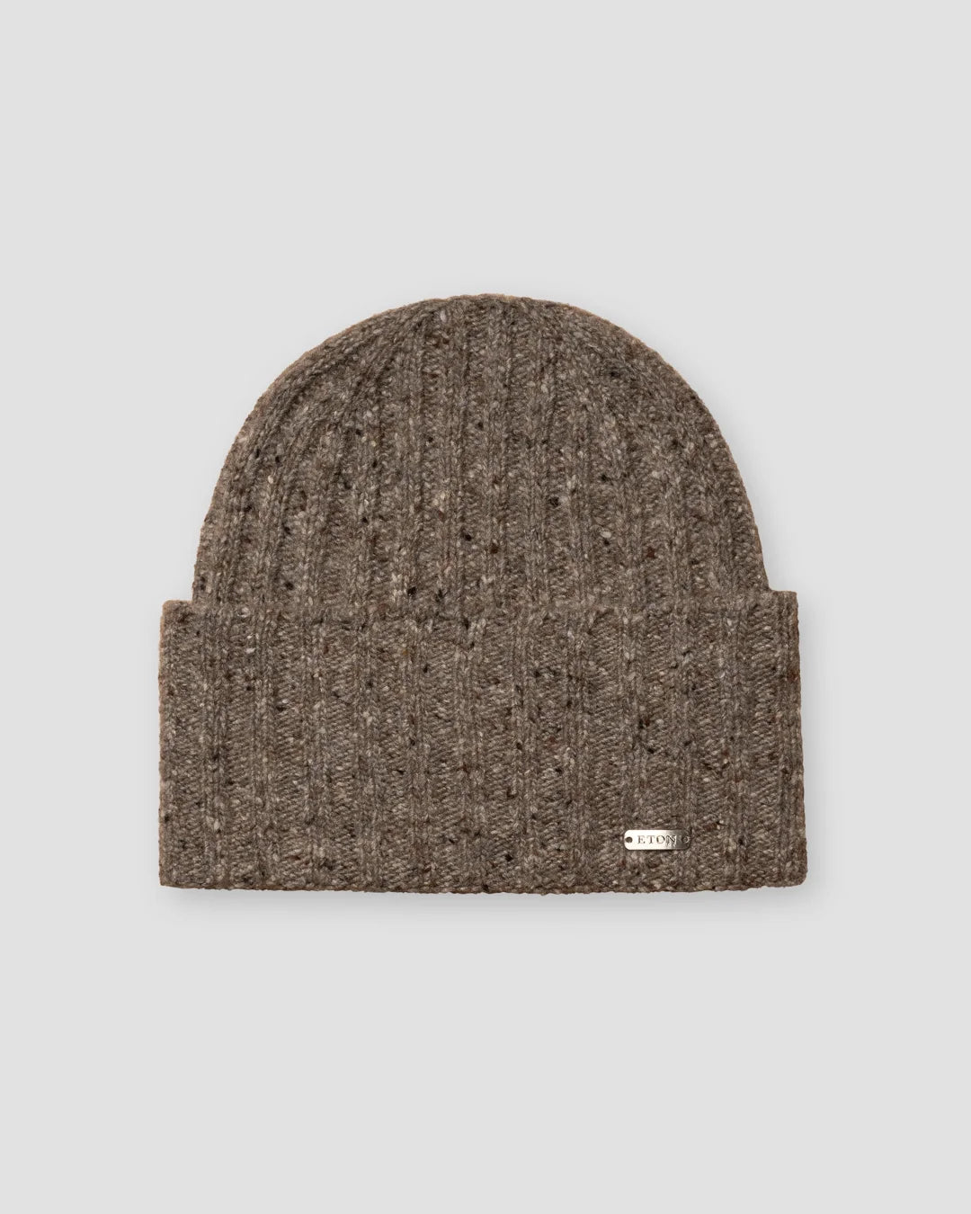 Dark Knitted Wool Blend Beanie