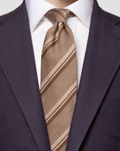 Light Striped Silk Cotton Tie