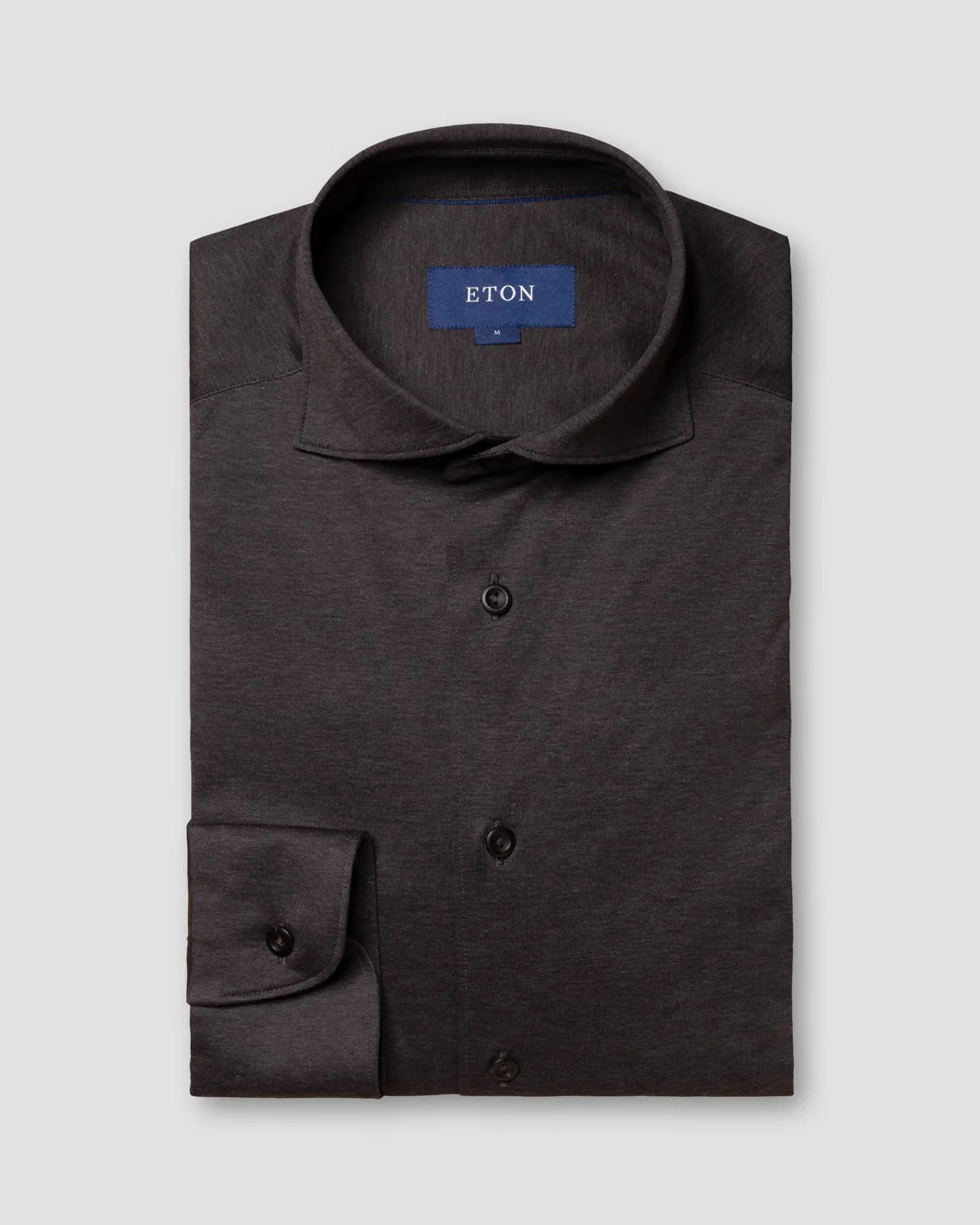 Dark Brown Single Jersey Shirt Eton