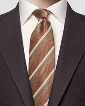 Regimental Striped Silk Linen Tie