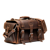 Side Pocket Leather Duffle Bag