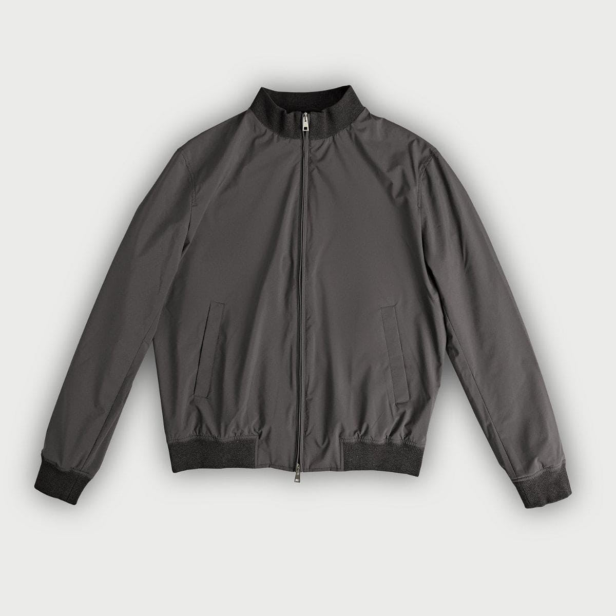 Dark Brown Zip Deck Lightweight Jacket