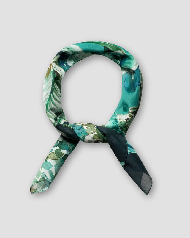 Green Chandelier Print Cotton-silk Bandana