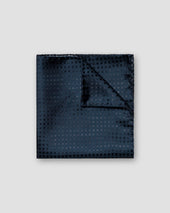 Dark Green Herringbone Silk Pocket Square
