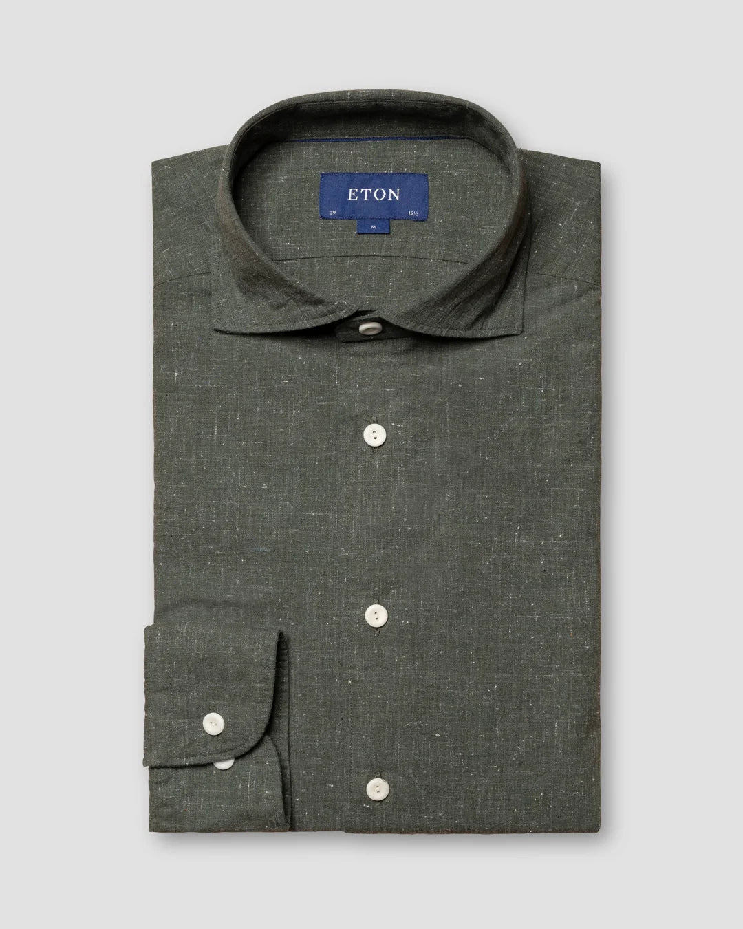 Green Textured Shirt Eton