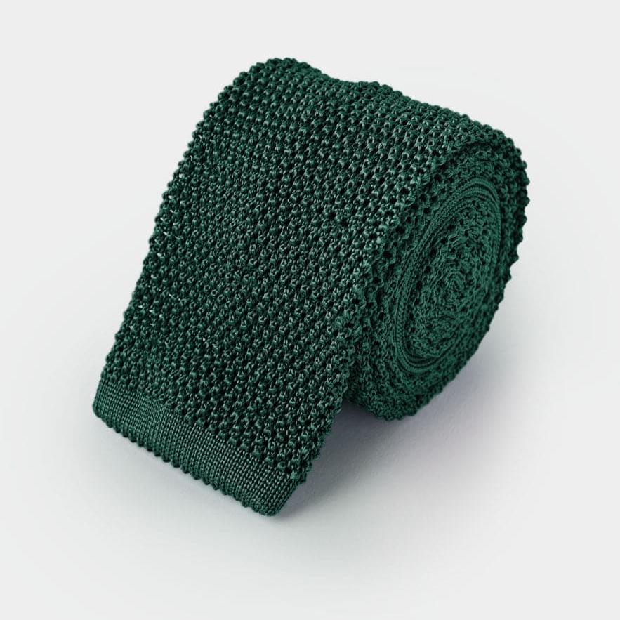 Plain Dark Knitted Silk Tie