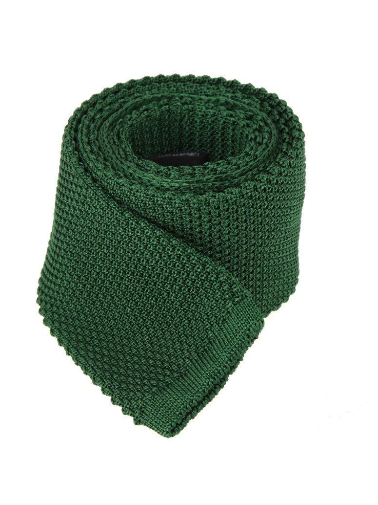 Dark Green Knitted Tie Monza