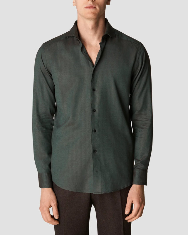 Dark green Lightweight flannel - Eton