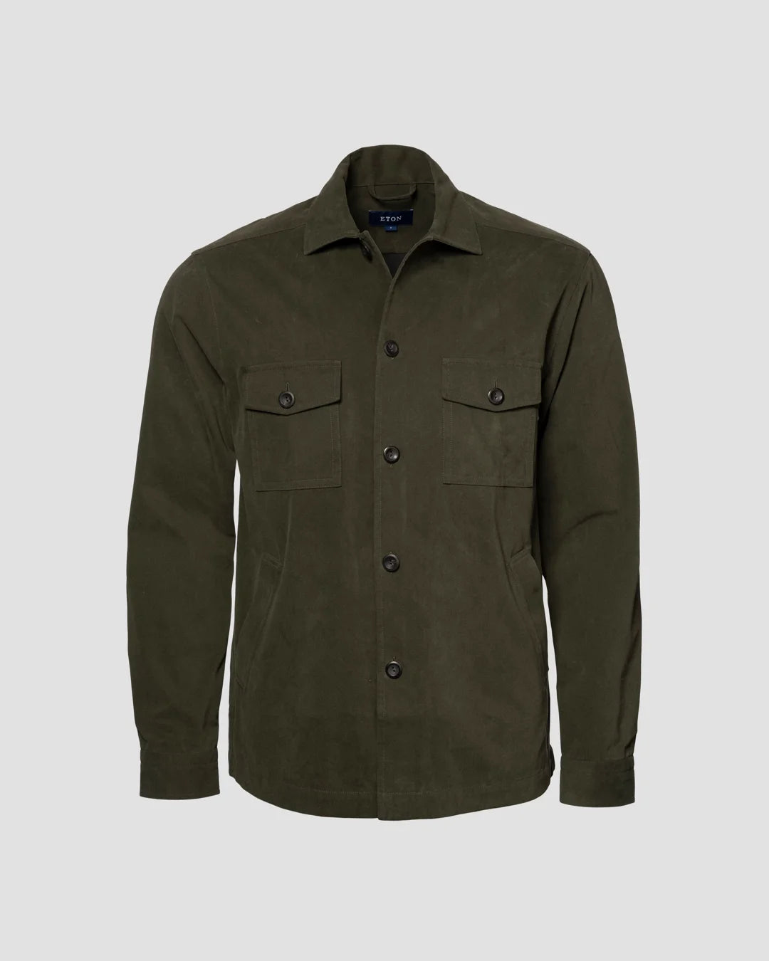 Dark Green Moleskin Overshirt Eton