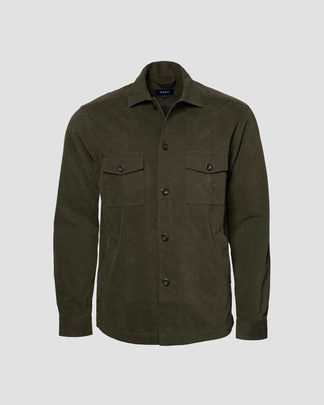 Dark Green Moleskin Overshirt - Eton