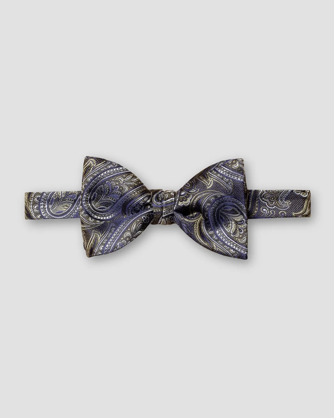 Dark Jacquard Silk Weave Bow Tie Self Tied