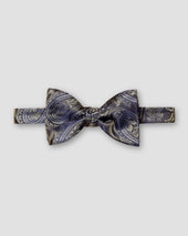 Dark Green Jacquard Silk Weave Bow Tie — Self-Tied
