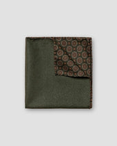 Dark Green Double-Side Wool Pocket Square