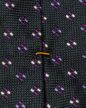 Dark Silk Tie Panama Ground