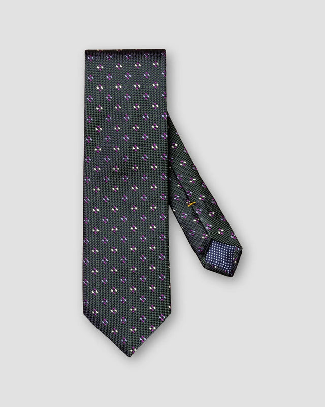 Dark Green Silk Tie —Panama Ground
