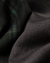 Dark Plaid Double Sided Wool Scarf