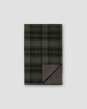 Dark Plaid Double Sided Wool Scarf