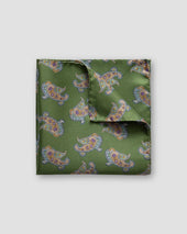 Green Paisley Pocket Square
