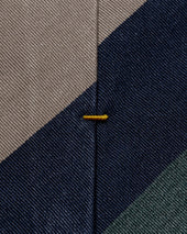 Navy Regimental Striped Silk Cotton Tie