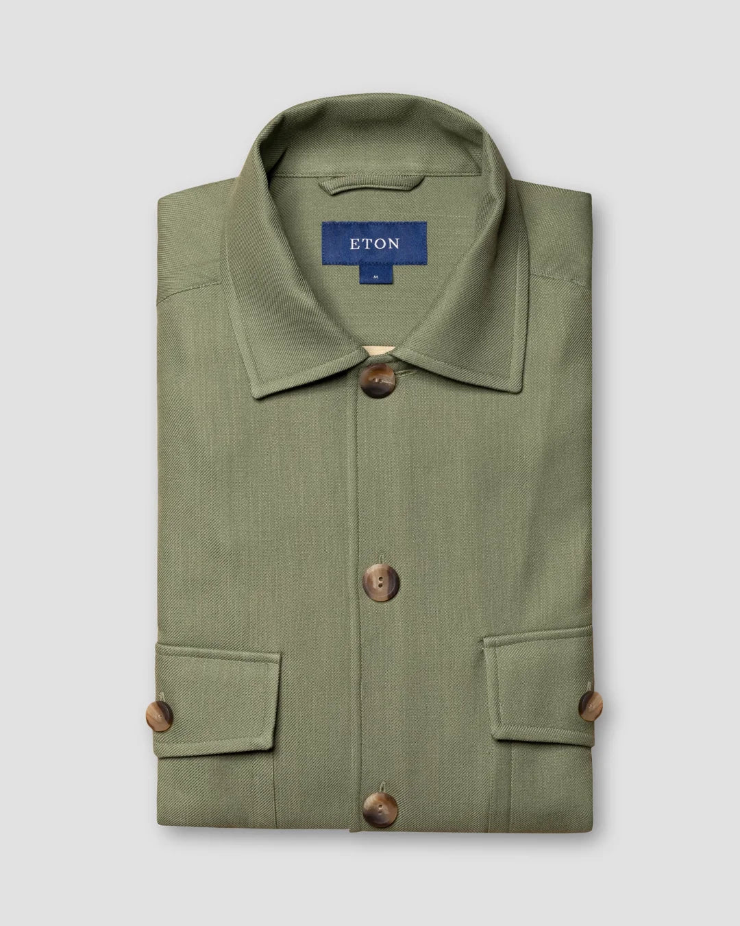 Green Twill Overshirt Eton