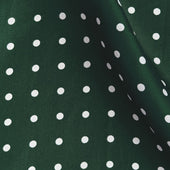 Dark White Medium Spot Silk Pocket Square