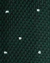 Dark White Spot Knitted Cashmere Tie