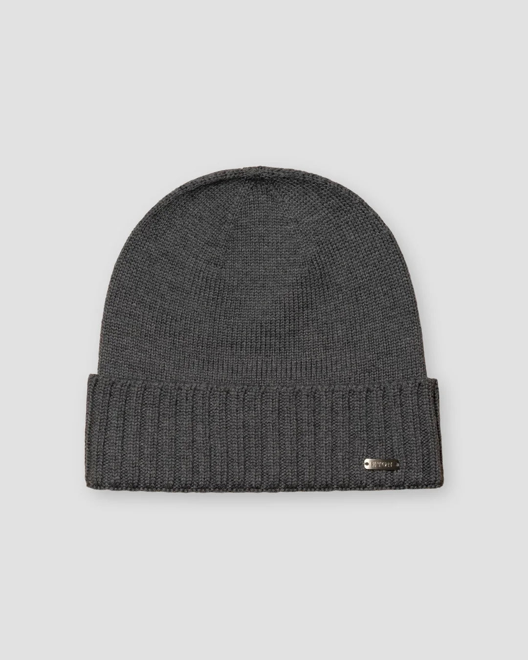 Dark Grey Knitted Wool Beanie