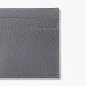 Dark Grey Calf Leather Double Sided Card Holder