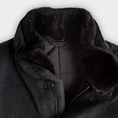 Dark Grey Cashmere Loro Piana Connor Coat
