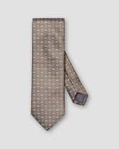 Dark Gray Floral Pattern Silk Jacquard Tie