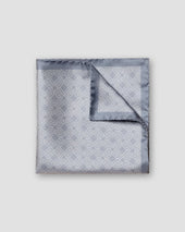 Gray Double-E Silk Pocket Square