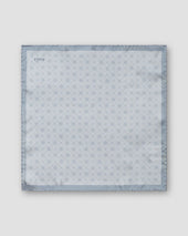 Gray Double-E Silk Pocket Square