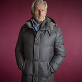 Dark Grey Loro Piana Wool Silk Blend Mante Coat