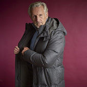 Dark Grey Loro Piana Wool Silk Blend Mante Coat