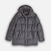 Dark Grey Loro Piana Wool & Silk Blend Mante Coat