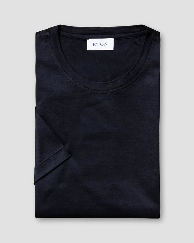 Dark navy Filo di Scozia Cotton T-Shirt - Eton