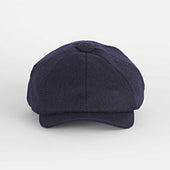 Dark Navy Twill Wool Gatsby Cap