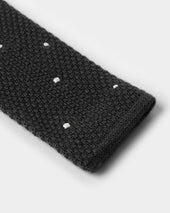 White Spot Knitted Cashmere Tie