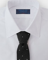 White Spot Knitted Cashmere Tie