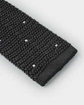 White Spot Knitted Silk Tie