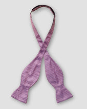 Pink Dotted Silk Bow Tie Ready Tied